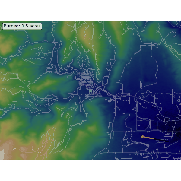 Fuel model map rendering across a parcel